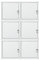 PROREGAL Mega Deal 6X Schließfachwürfel Cubic HxBxT 35x35x35cm Grau Schließfachschrank Metallspind Wertfachschrank Umkleideschrank 6 Fächer