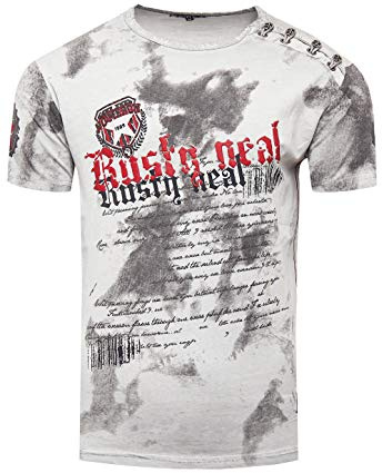 Rusty Neal Batik Herren T-Shirt No Mercy mit Front Logo Print Kurzarm