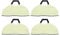 Wifehelper 4Pcs Vacuum Mop Pads, Highly Absorbent Replacement Mopping Pads Mop Cloth Pad for Shark RV2410WD RV2610WD Robot Vacuum, Reusable Replacement Microfiber Soft Pads