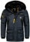 Geographical Norway warme Herren Winter Jacke Parka Outdoor ACORE Luxus SKI Anorak Winter Jacke Wintermantel Mantel, Farbe:Navy, Größe:L