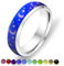 Uloveido 6 mm Edelstahlband, bequeme Passform, temperaturempfindlich, Farbwechsel, Stimmungsringe, Regenbogenfarben, 8, Nicht-Edelmetall, Kein Edelstein