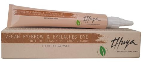 Teinture Vegan Sourcils & Cils Thuya Golden Brown (15 ml) Teinture régénérante pour cils et sourcils (1 unité)