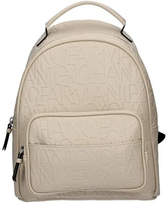 ARMANI EXCHANGE Essential, Liz, Big Zipped Frontal Pocket, Logo Pattern, Casual-Look, Damentasche, Einheitsgröße, beige, Einheitsgröße