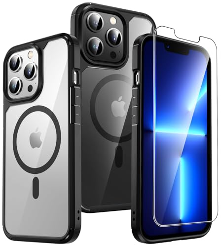 TAURI for iPhone 13 Pro Max Case Compatible with MagSafe, Black | 15FT Military-Grade Protection, Not-Yellowing Shockproof Anti-Scratch Slim Phone Cover