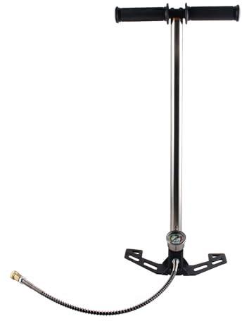 GIVIHGETI Dreistufige Hochdruckluftpumpe 4500psi 30 MPa Hochdruck PCP Luftgewehr Füllbügelpumpe für Luftgewehre, Tauchflaschen, Paintball-Füllreifen, Reifenbal