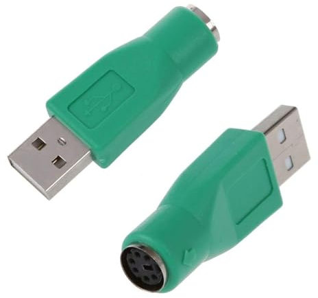 PS/2 Adattatore PS/2 Maschio a USB Adattatore di porte femminili USB Convertitori per vecchi 2pps da 2 pezzi da maschio a USB Porta femmina USB