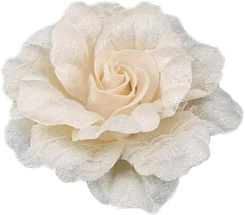 Broches Délicates En Forme De Pivoine,Élégantes et belles épingles à revers - Pour robe, cérémonie, vêtements, accessoires de (Blanc)
