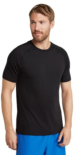 Mountain Warehouse Mens Quick Dry Active T-Shirt - Lightweight & Breathable Top with Quick Dry Properties - Spring Summer, Camping, Outdoors & Travelling Black XXL