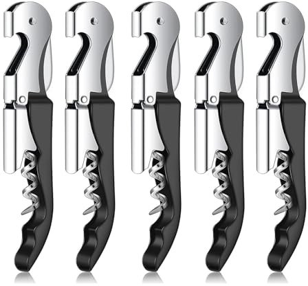 Wine Opener Set (5 Pack), Professional Corkscrew for Wine & Champagne, Easy to Use for Wine Lovers & Bars