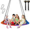 Trekassy balancoire nid d'oiseau, 152CM 326KG Balancoire Extérieur Enfant avec 2 Pièces Sangles De 3 Mètres, balancoire Ronde Suspendue Imperméable pour Plus d'enfants, Adultes
