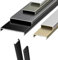 DAQXYH Bandes De Chant en Aluminium Protection De Bord en Forme De U, 100cm Garnitures De Bord en U, Protections De Bord pour Armoire Étagère Comptoir Meubles(Black,15mm)