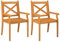 Genérico Wenjingqi 310305 Esszimmerstühle aus Akazienholz, 2 Stück