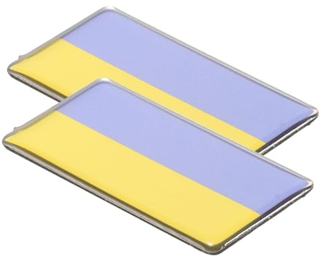Auto Flaggenaufkleber aus Aluminium Epoxy, 2 Stück für Karosserie | Wetterfest, Vielseitig Platzierbar, Einfache Anbringung, Dekorative Fahrzeugaufkleber