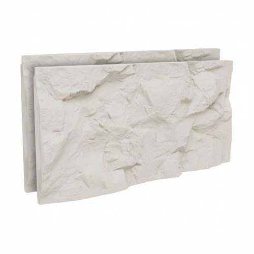 Frankystar Rushmore Lot de 2 panneaux muraux décoratifs 3D 120 x 60 x 9 cm effet pierre en polyuréthane cachemire