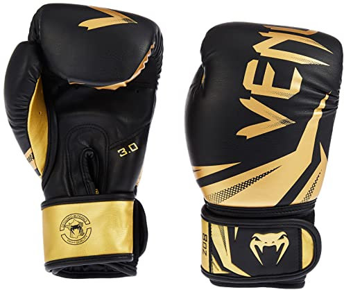Venum, Challenger 3.0 Boxhandschuhe, Unisex Erwachsene, 14 Oz, Schwarz/Gold