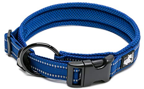 WINHYEPET Dog Collar Reflective with Safe Adjustable Buckle(Royal Blue,3XL) | Truelove Dog Collar Reflective Sandwich lining Nylon Webbing Comfortable,convenient used for walking for Samll/Medium/Large
