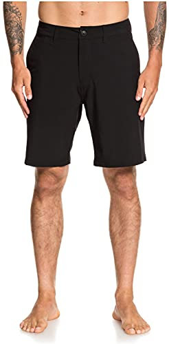 Quiksilver Herren Union Amphibian Hybrid 20 Inch Outseam Water Friendly Lässige Shorts, Schwarz einfarbig, 49