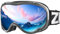 Skibrille für Herren Damen Jugend, ZIONOR Lagopus Snowboard Brille Verspiegelt OTG UV-Schutz Anti-Nebel Schneebrille für Snowboarden Skifahren Skaten