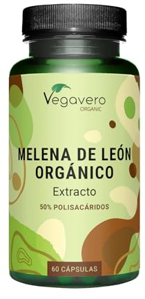 Bio Hericium Erinaceus Kapseln Vegavero | 50% Polysaccharide | 500 mg organic Löwenmähne Pilz Extrakt – entspricht mind. 7500 mg Hericium Pulver | Laborgeprüft | Ohne Zusätze | 60 Stück | Vegan