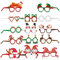 HOWAF 28 Stück lustig Weihnachtsbrillen Schneemann Weihnachtsmann Weihnachtsbaum Rentier Partybrille Rahmen Foto Requisiten weihnachtsbrillen für Erwachsene und Kinder Weihnachts Kostüm Dekoration