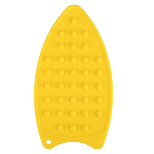 Cuscino poggiaferro in silicone, asse da stiro portatile multiuso resistente al calore per viaggi a casa(Giallo)