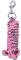 ARBO-INOX® - Anbindestrick - 2m - mit Karabiner - 12 Farben (Flamingo pink)