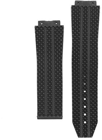 Ersatzarmband aus schwarzem Silikonkautschuk, für HUBLOT, 25 mm, Uhrenarmband, Zubehör für Uhren, Breite