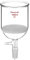 StonyLab Vidrio de Borosilicato Embudo de Filtración Buchner con Frita Gruesa, Diámetro de Disco de 113mm, Profundidad de 110 mm, con Junta Interna Cónica Estándar 24/40 y Tubo de Vacío Serrado (1L)