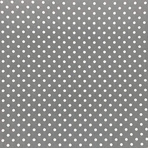 Baumwollstoff mit Punkten, 3 mm Erbsenflecken, Kleidermaske, Quiltmaterial, 140 cm breit (dunkelgrau, pro halber Meter)