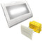 TOT Electric Lampada di Emergenza luce led fredda da incasso compatibile per scatola cassetta 503 con placca ghiera bianca o argento silver (Placca Bianca)