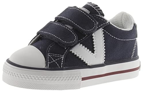 victoria Sneaker Tribu 1065163 | Canvas & Kontrast-Logo & Klettverschlüsse für Kinder Unisex