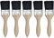 5Pcs Paint Brushes Decorating Set, 1 / 1.5 / 2 Disposable Pure Bristles Paintbrush Painting Tools Art Supplies