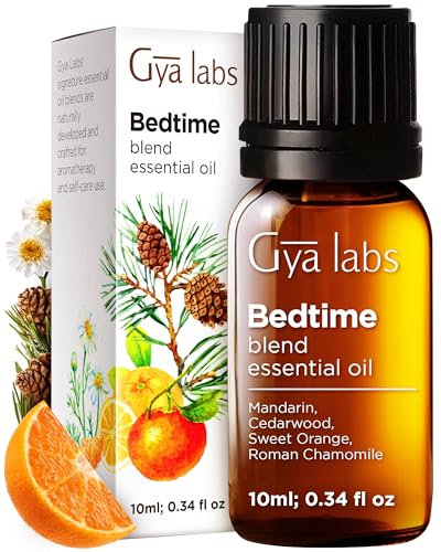 Gya Labs Bedtime aus Ätherische Ölmischung für Schlafenszeit-Diffusor – 100% Reines Natürliches Aromatherapie-Öl zur Beruhigung und Entspannung vor dem Schlafengehen (10 ml)