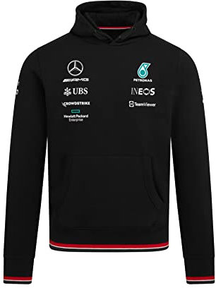 MERCEDES AMG PETRONAS Formula One Team - Offizielle Formel 1 Merchandise Kollektion - 2022 Team Kapuzenpullover - Schwarz - Herren - XS