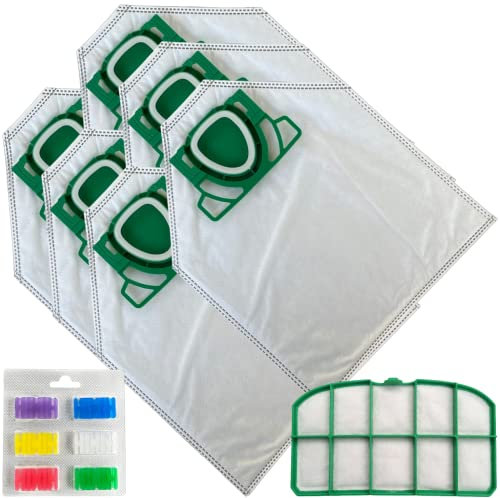 6 Staubsaugerbeutel geeignet Vorwerk Kobold VK 200 FP 200 + 1 Motorschutzfilter + 6 Duftchips