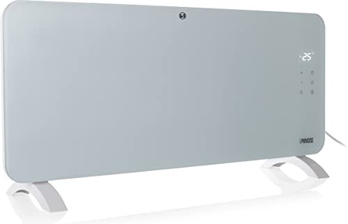 Princess Smarte Konvektorheizung – 1500 W – Steuerbar über kostenlose App – Glaspaneel – wandmontierbar – mit LED-Touchscreen