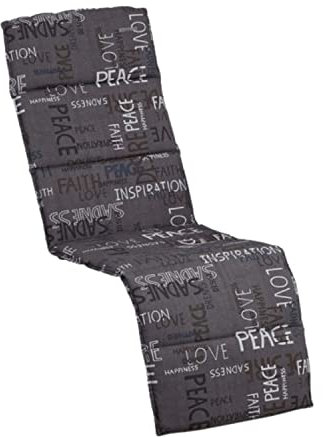 KETTtex Auflage Relaxliege Anthrazit mit Schriftzug I Gartenliege Polster 160x48x3cm I Trendy Liegenauflage weich & robust I atmungsaktive Liegen-Auflage UV-beständig I Dessin 8575