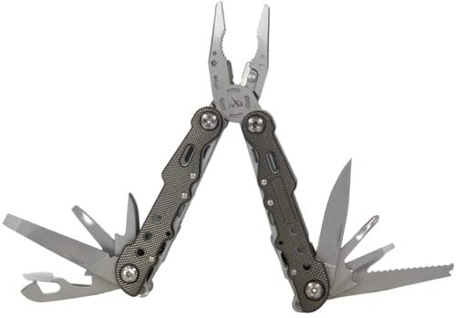 Behrenland Multitool Werkzeug Edelstahl, Survival outdoor Zange perfektes Camping Zubehör, 13 in1 Multifunktionsmesser mit Säge Öffner & Schraubendreher Vatertagsgeschenk Geschenk Papa Weihnachten