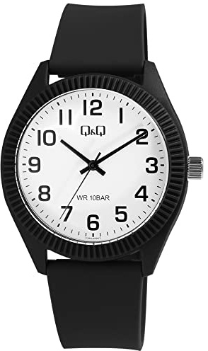 Q&Q Unisex-Uhr Silikon Dornschließe 10 Bar Analog Quarz