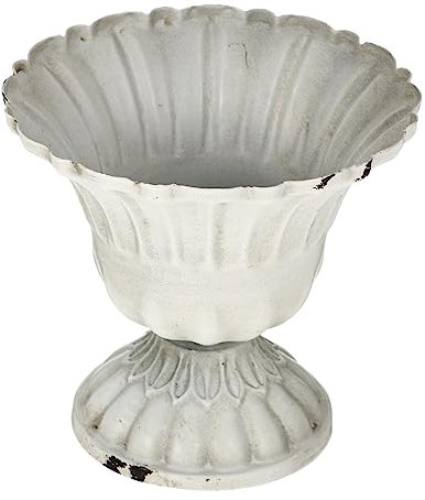 GANAZONO Hohe Alte Blumenvase Im Urnen-Stil Pflanze Blumentopf Französische Vasen Kaktus-Dekor Polsterbesatz Kelchförmige Vase Kunstvase Gartenpflanzgefäße Griechische