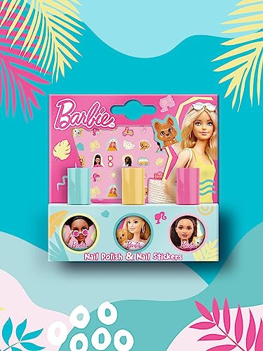 Barbie Set regalo di smalti per unghie e adesivi per bambini, atossici, smalto a base d'acqua, vernice staccabile, regalo