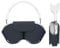 kwmobile Case Compatible with Apple AirPods Max Case - Sleep Mode Compatible - Polyester Protective Cover for Headphones - Dark Blue