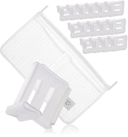 Homoyoyo 16pcs Fridge Divider with Mesh Storage Bag Refrigerator Side Door Clips for Organizing Design for Space-saving Organization Efficiently Classify Food Items Any Fridge