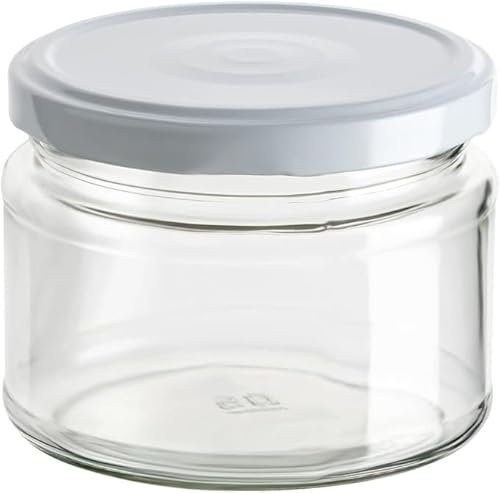 FERRAMENTA BONIFAZIO Barattoli - Vasetti in vetro per la conservazione da 106 ml in confezione da 70 pezzi con Tappo BIANCO per conservare marmellata, peperoncino, e non solo (70 pezzi da 106 ml)