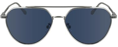 Calvin Klein Unisex CK24100S Sunglasses, 045 Silver, 57