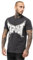 Tapout Herren Logo Tee T-Shirt, Anthracite/Off-White, M