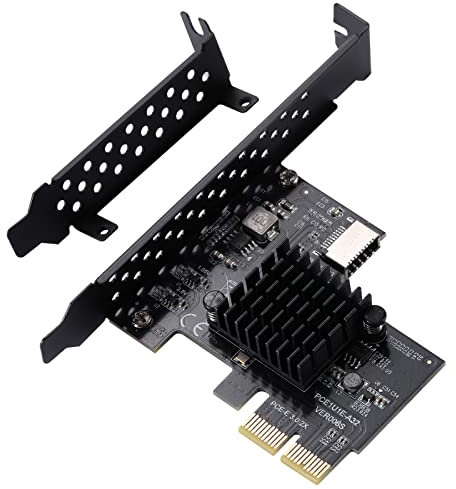 YBBOTT USB 2.0 PCI Express 3.0 X2 Adapter (ASM3142) USB 3.1 Erweiterungskarte vorne Type-E 10 Gbit/s für Desktop-PC