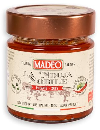 WURSTBARON® Nduja Calabrese scharf im Glas, italienische Streichsalami, 180g