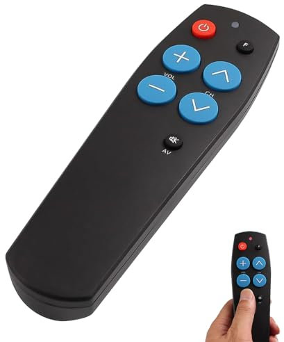 YANGUN Universelle TV-Fernbedienung mit großer Taste für ältere Menschen, Senioren Fernbedienung, Senioren Fernbedienung Funktioniert für TV und Kabel IR Geräte Bei Demenz geeignete Geschenke
