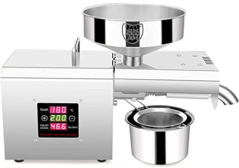 Loobiiny 610W Edelstahl Ölpresse Elektrisch Ölmühle Automatische Samen Öl Pressmaschine Walnuss Ölmühle Erdnussöl Expeller Extraktion Maschine